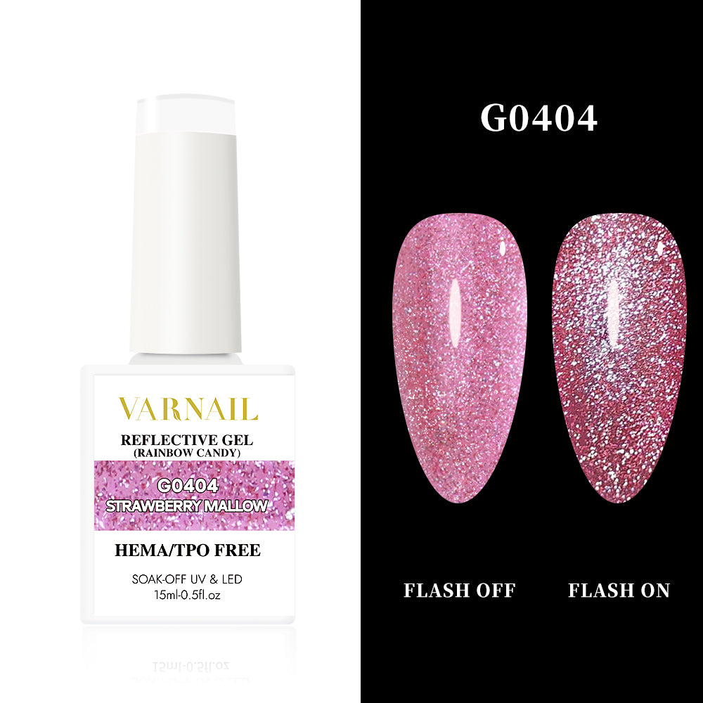Hema-Free Rainbow Candy Reflective Gel - G0404 Strawberry Mallow