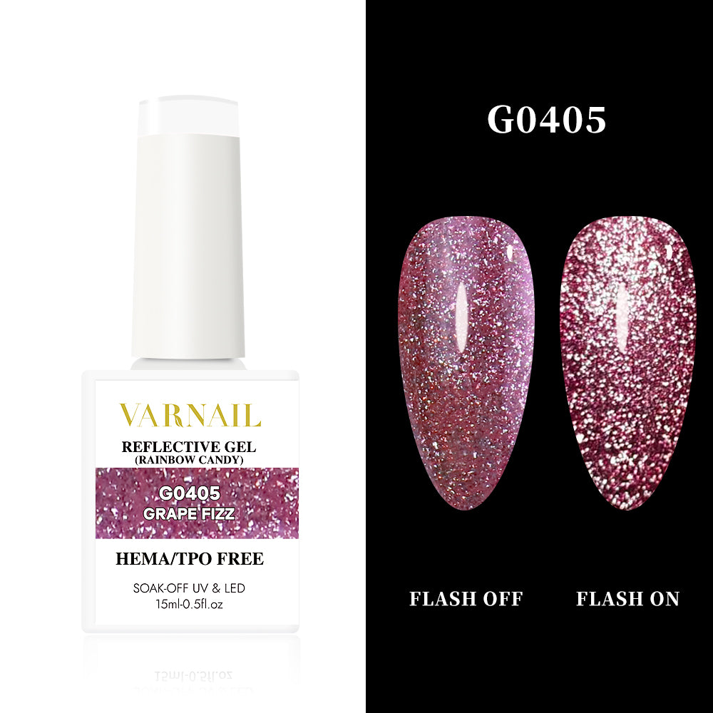 Hema-Free Rainbow Candy Reflective Gel - G0405 Grape Fizz