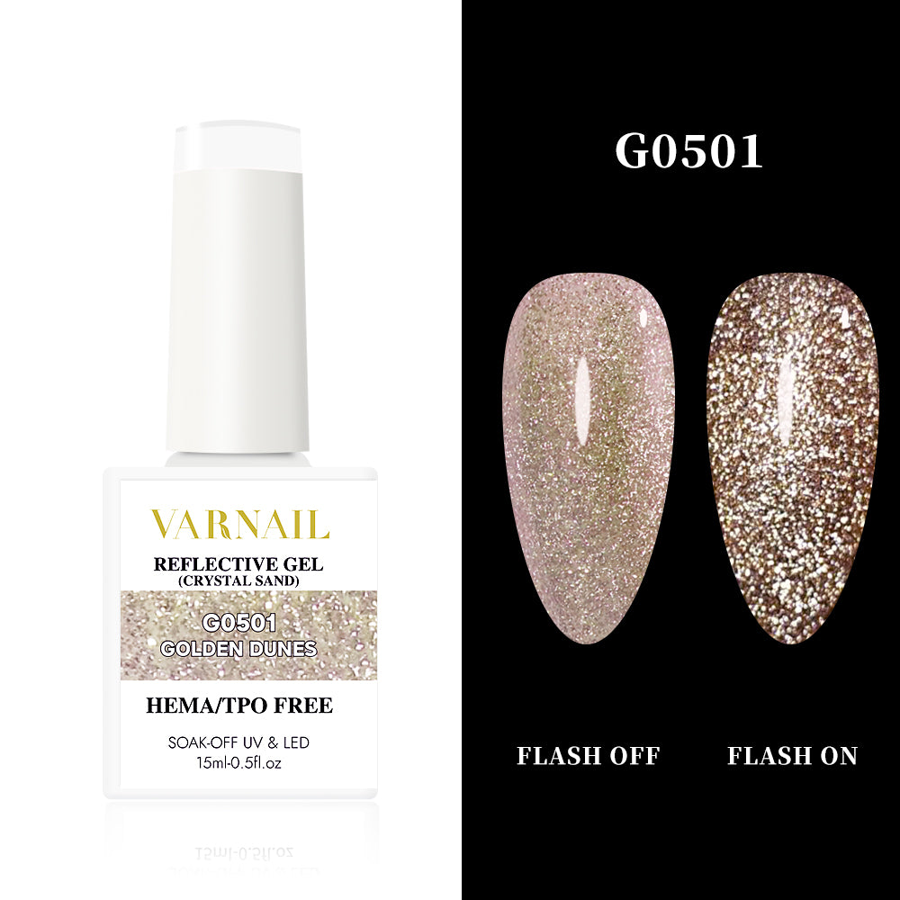 Hema-Free Crystal Sand Reflective Gel - G0501 Golden Dunes