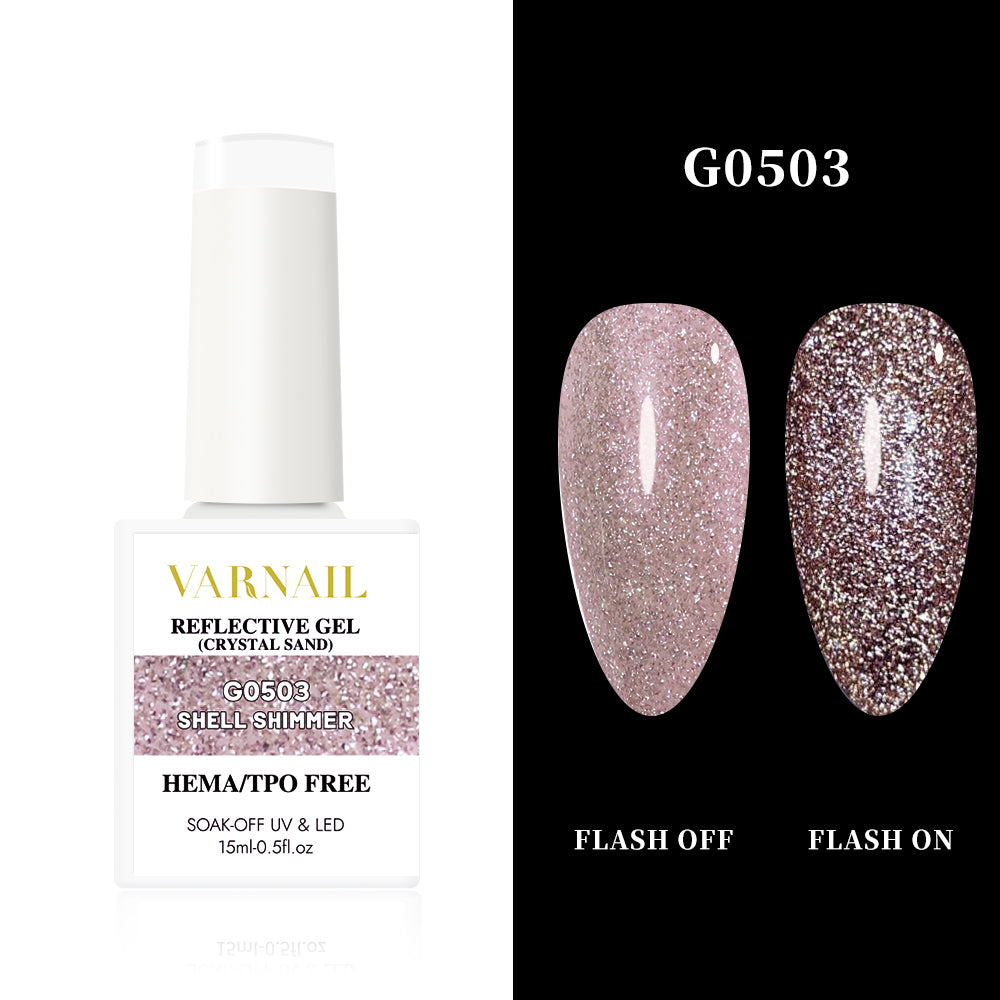 Hema-Free Crystal Sand Reflective Gel - G0503 Shell Shimmer