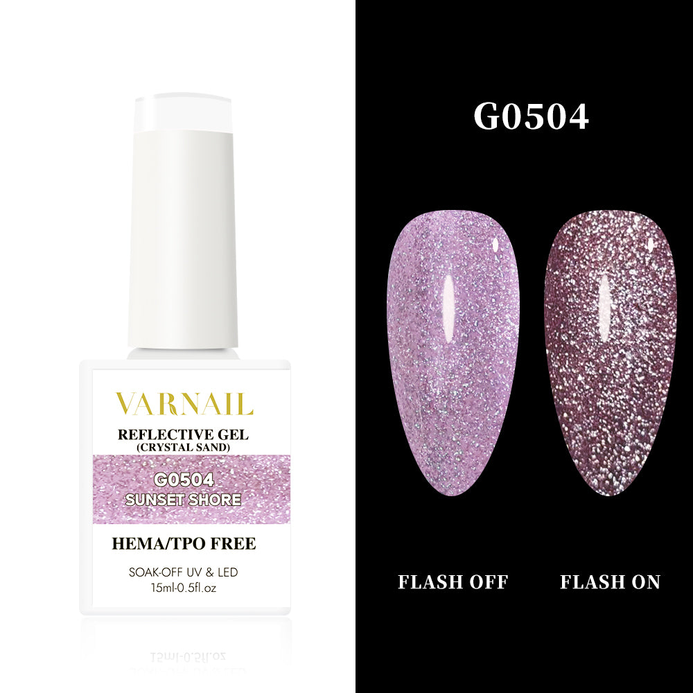 Hema-Free Crystal Sand Reflective Gel - G0504 Sunset Shore