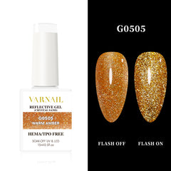 Hema-Free Crystal Sand Reflective Gel - G0505 Warm Amber