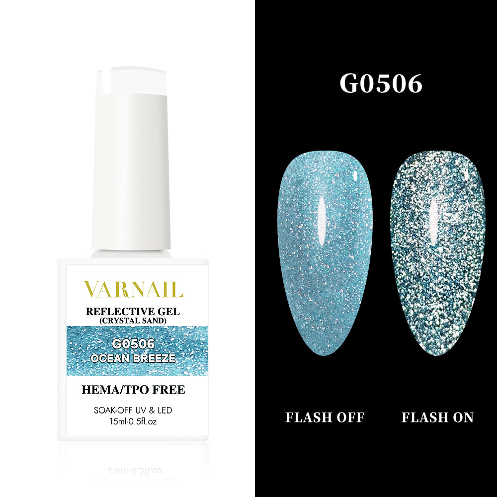 Hema-Free Crystal Sand Reflective Gel - G0506 Ocean Breeze