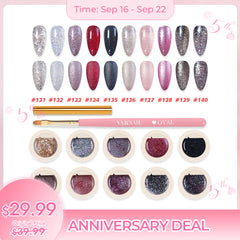 Anniversary Deal: Solid Gel Polish 10 Colors Set - Galaxy Holo