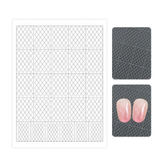Hollow Nail Stencil Sticker - Classic Plaid & Argyle