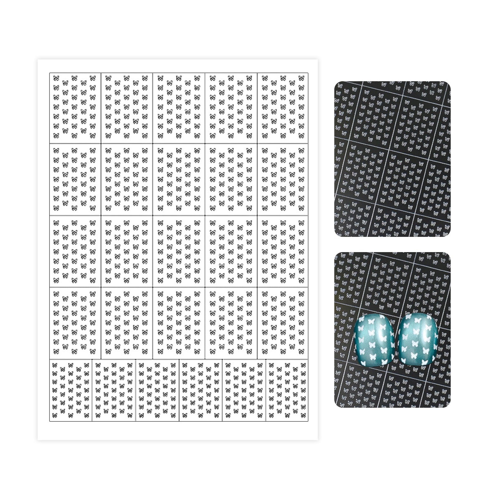 Hollow Nail Stencil Sticker - Polka Dots & Stars