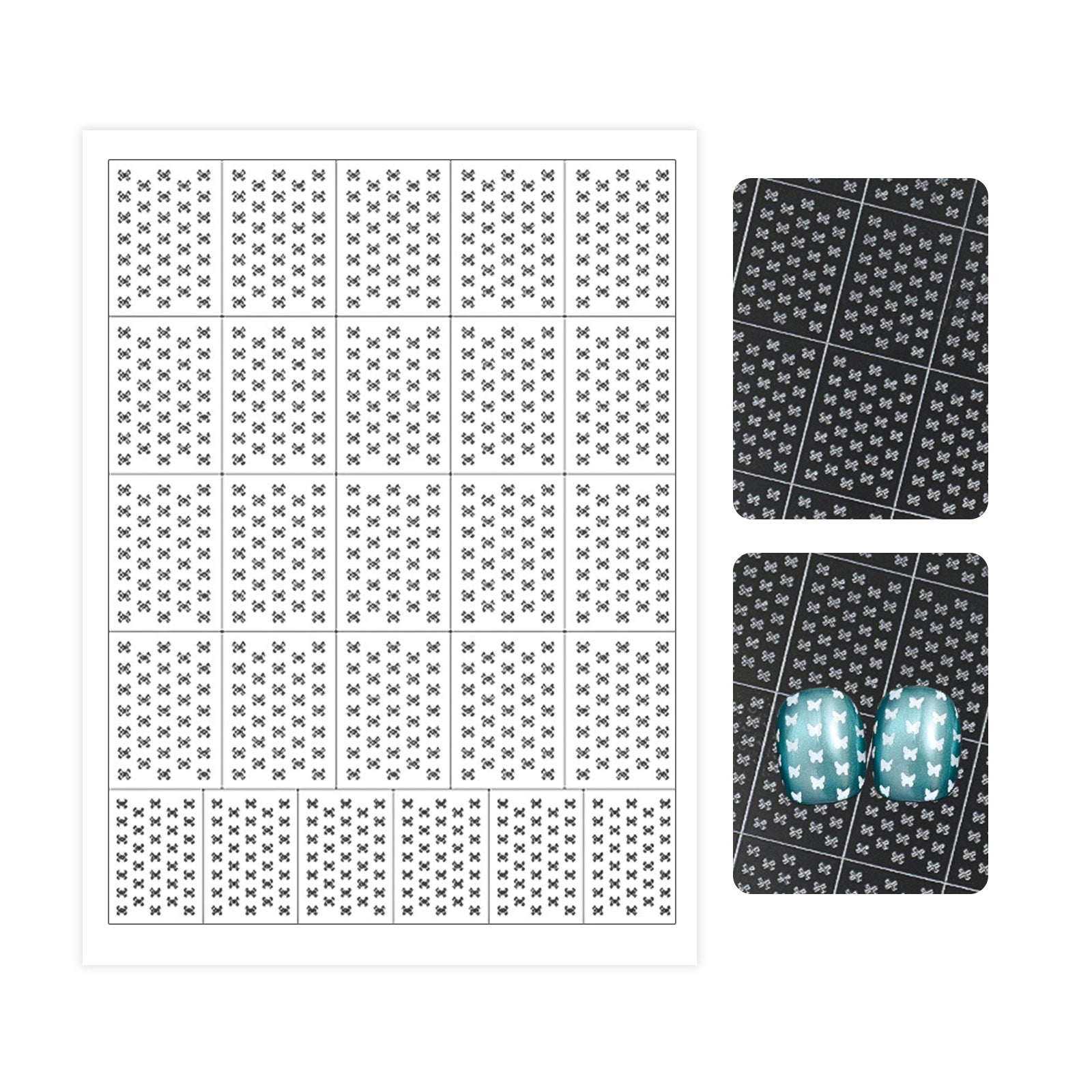 Hollow Nail Stencil Sticker - Polka Dots & Stars