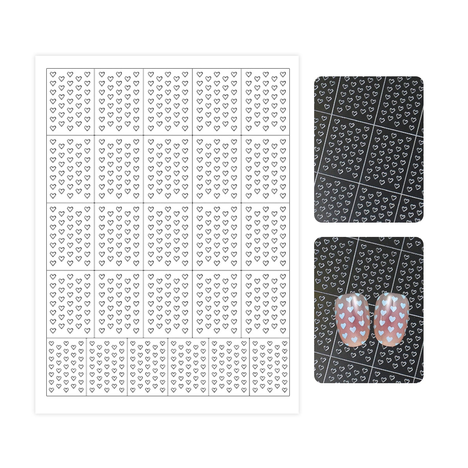 Hollow Nail Stencil Sticker - Polka Dots & Stars