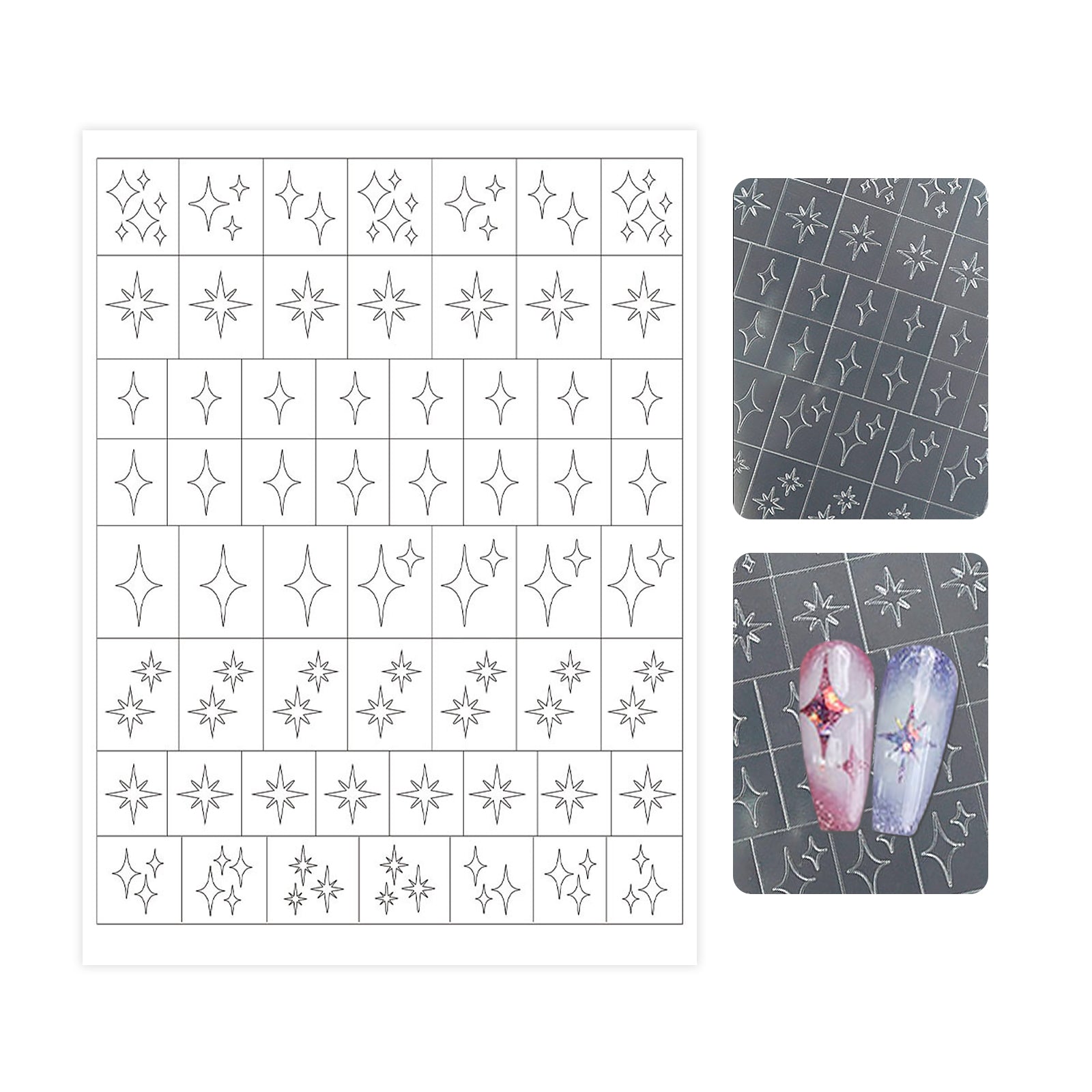 Hollow Popular Patterns Nail Stencil Sticker