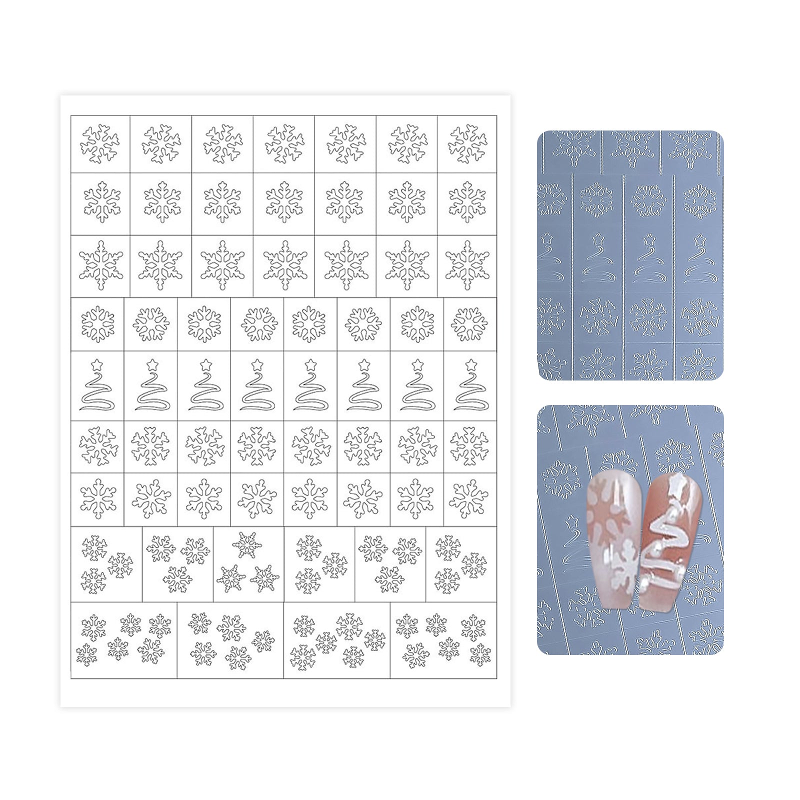 Hollow Christmas Holidays Nail Stencil Sticker