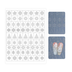 Hollow Christmas Holidays Nail Stencil Sticker