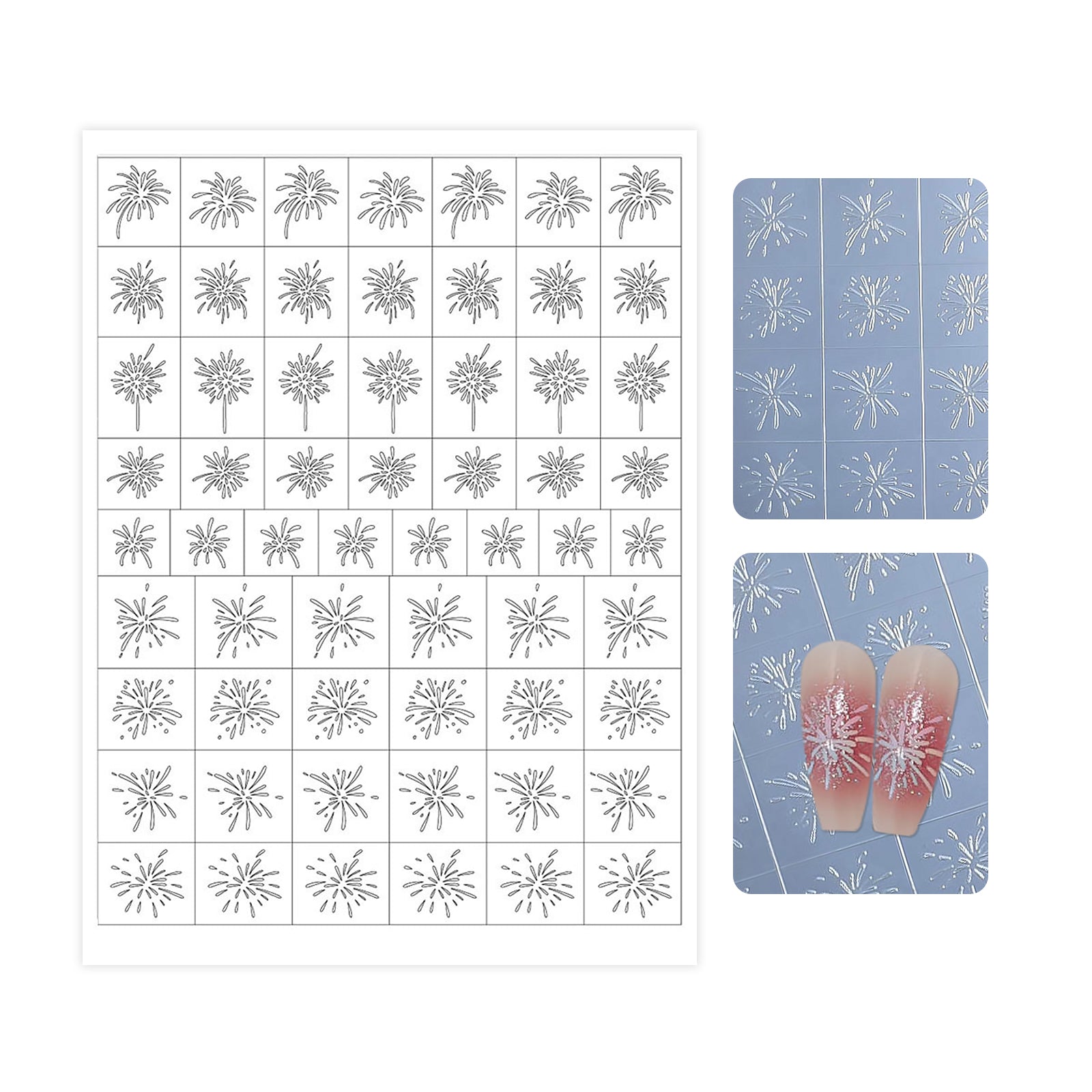 Hollow Christmas Holidays Nail Stencil Sticker