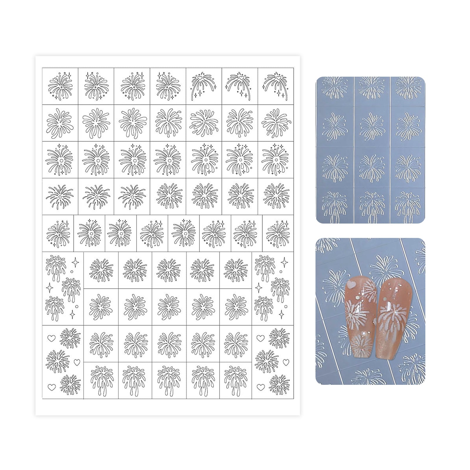 Hollow Christmas Holidays Nail Stencil Sticker