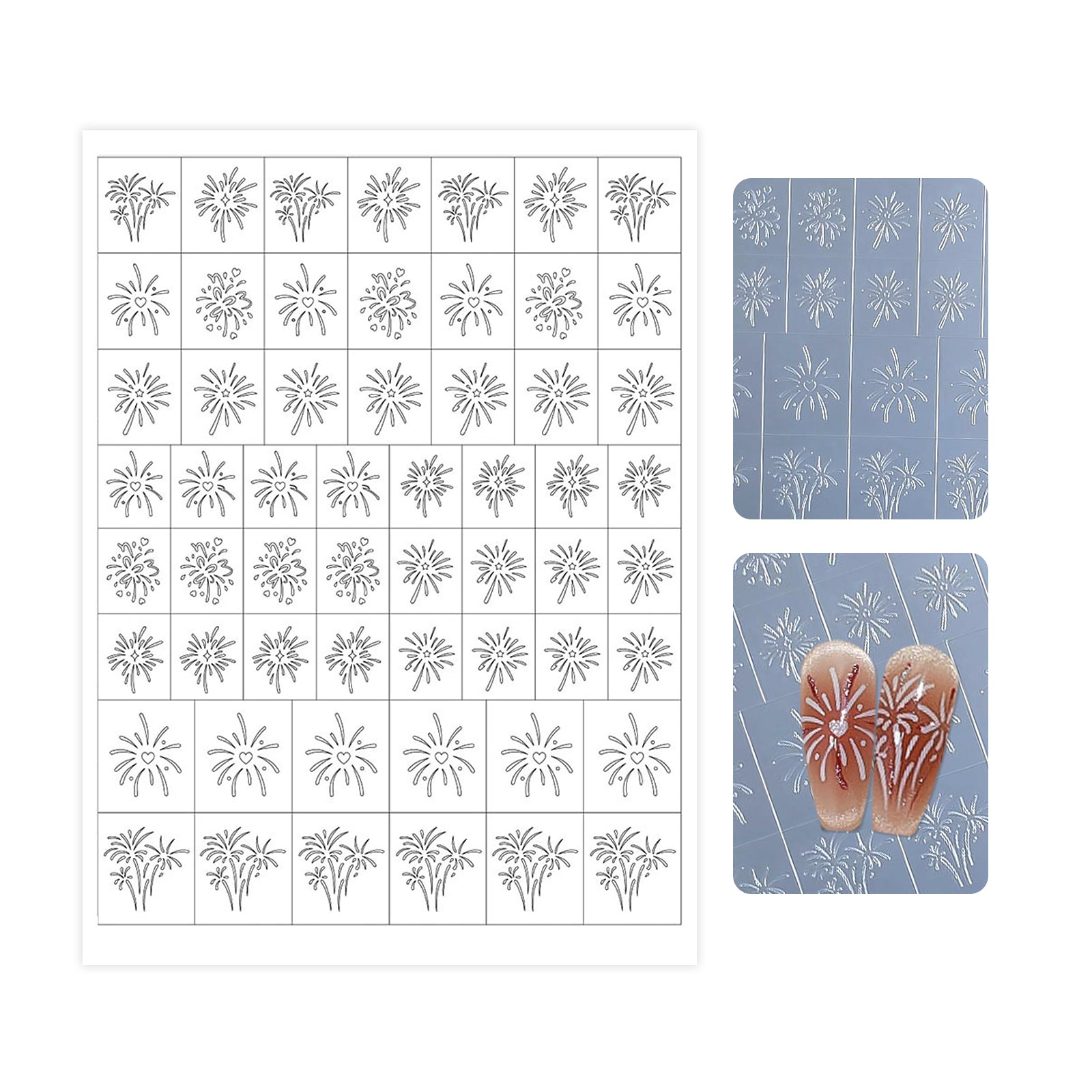 Hollow Christmas Holidays Nail Stencil Sticker