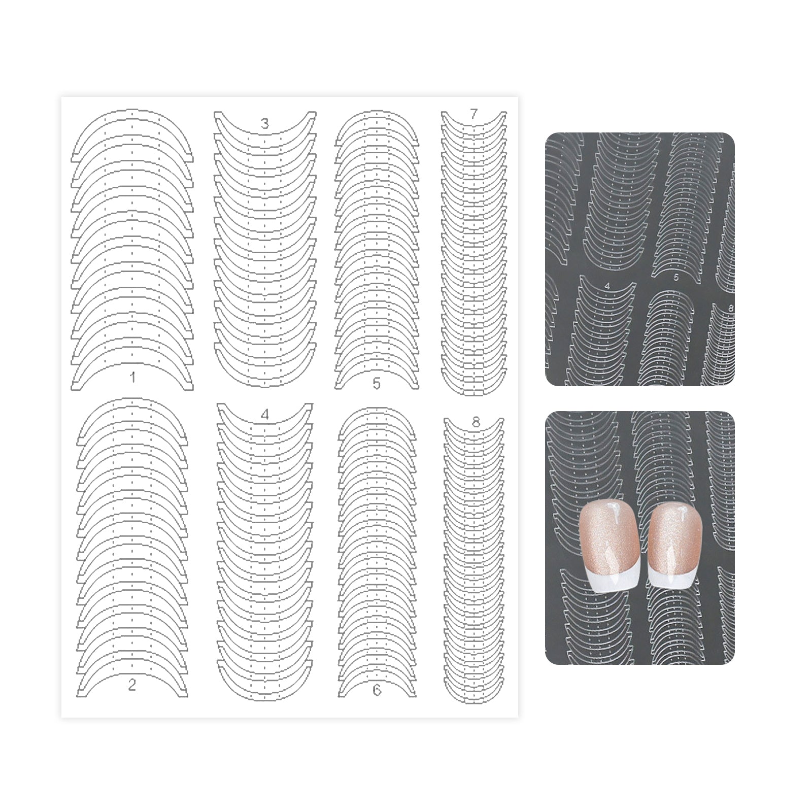 French Nail Stencil Stickers (All Sizes)