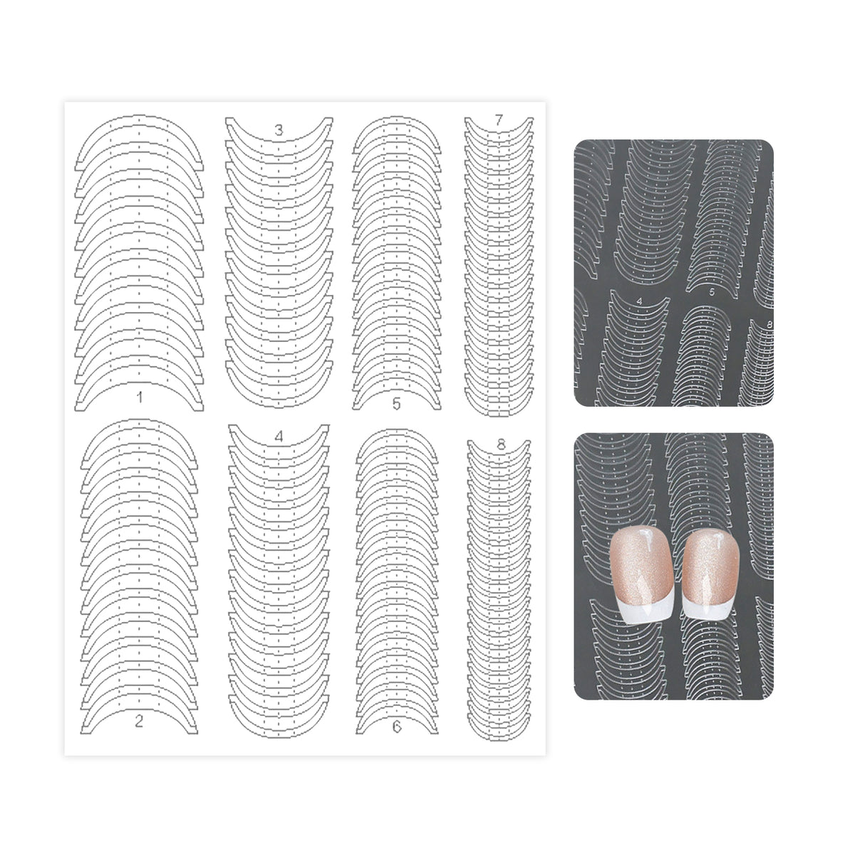 French Nail Stencil Stickers (All Sizes)