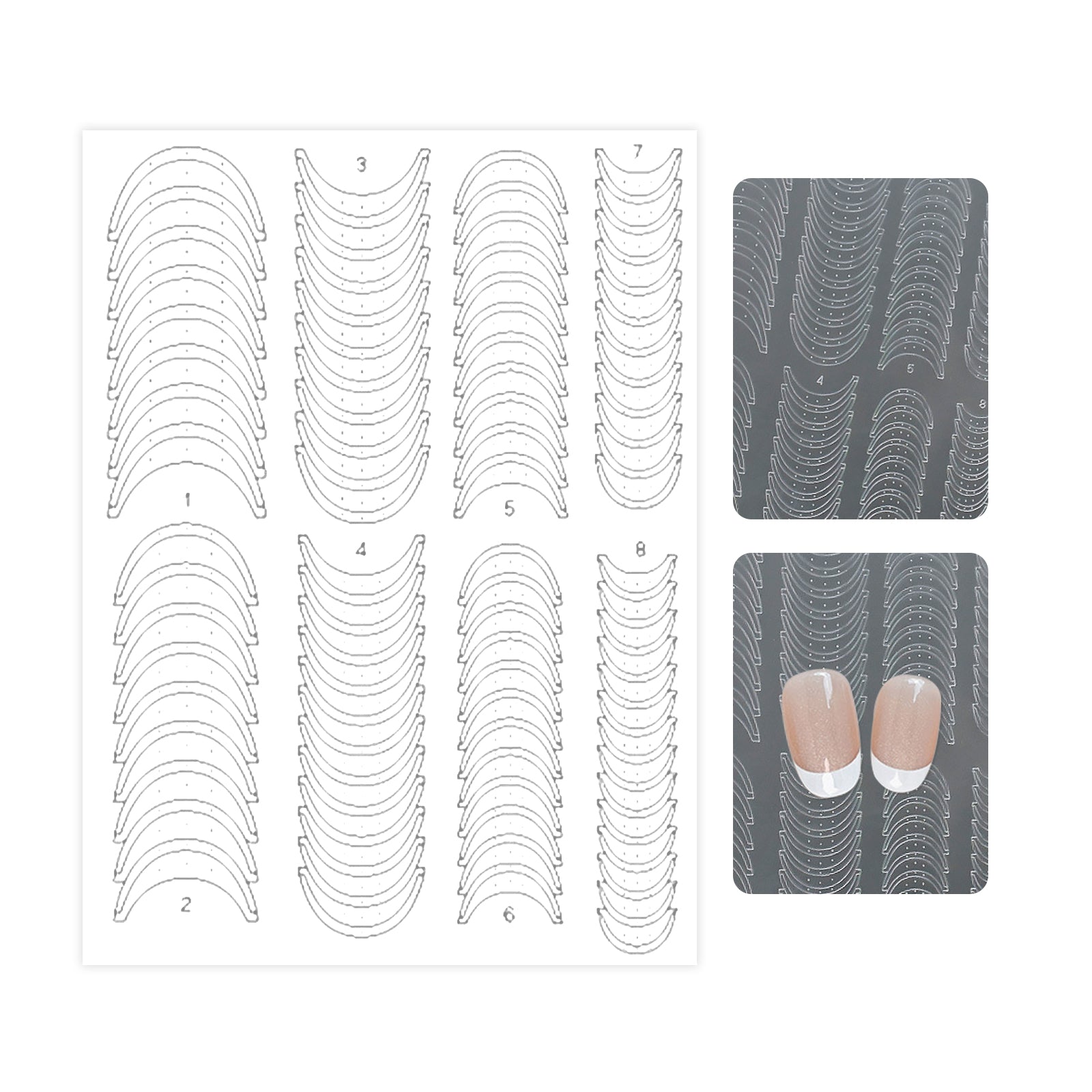 French Nail Stencil Stickers (All Sizes)