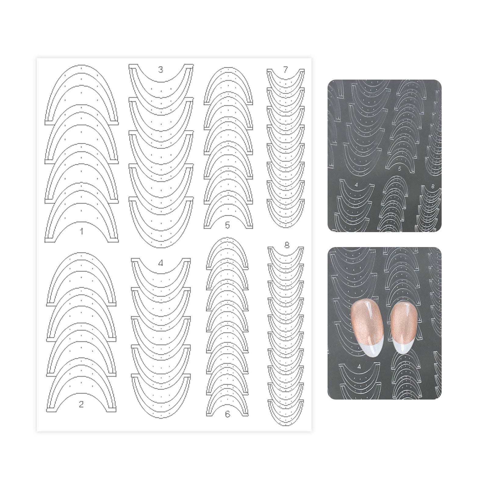 French Nail Stencil Stickers (All Sizes)