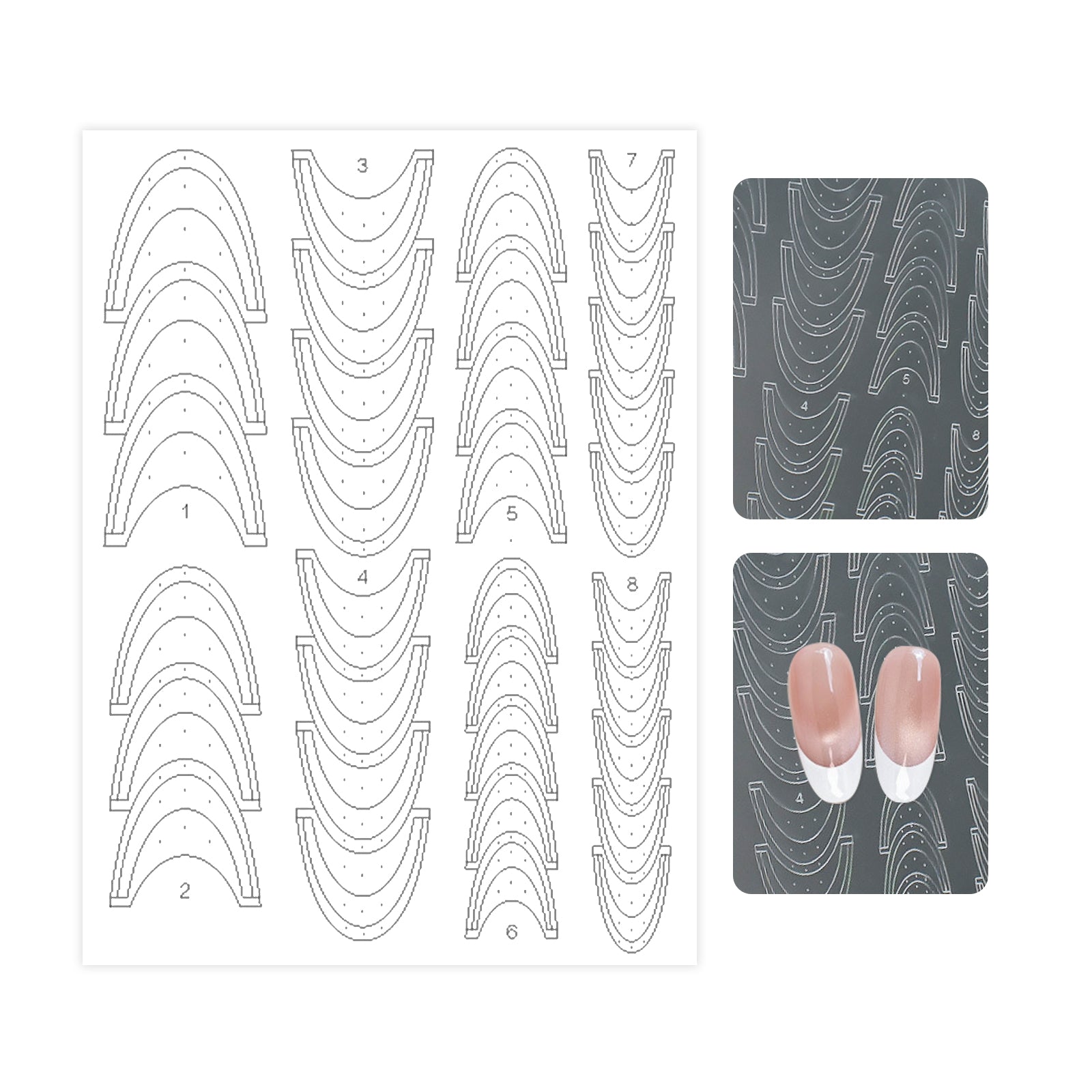 French Nail Stencil Stickers (All Sizes)