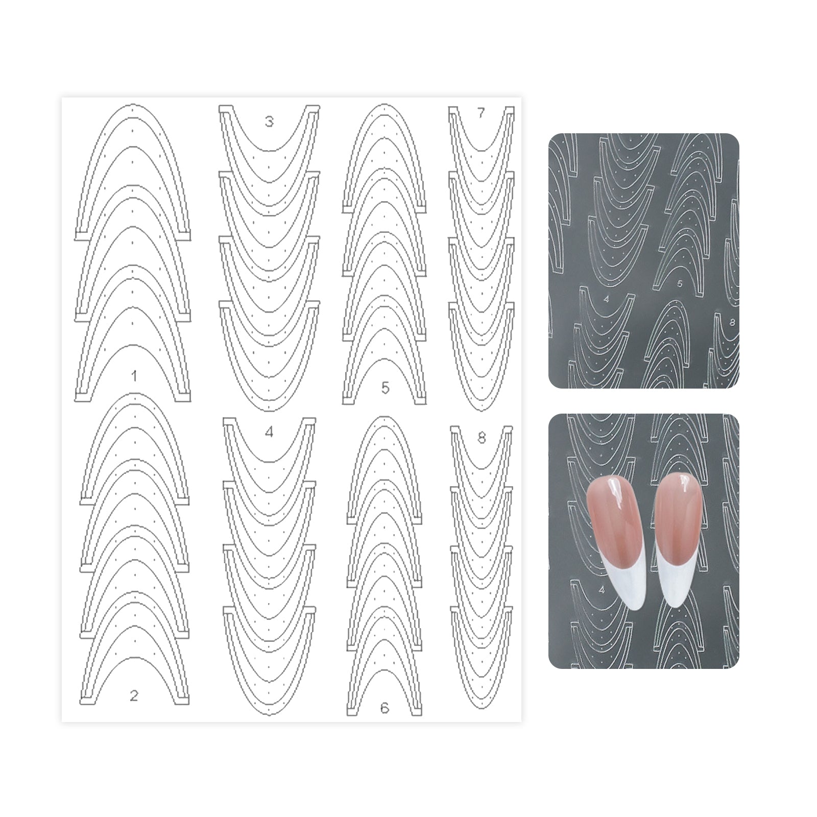 French Nail Stencil Stickers (All Sizes)