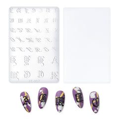 Nail Art Mold - JT017 Gothic Font