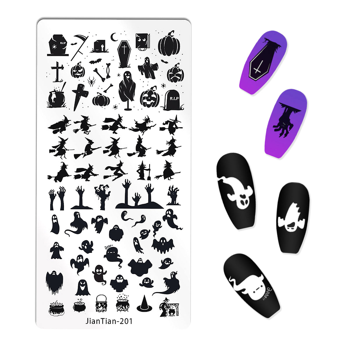 Nail Stamping Plates - Halloween Ghost