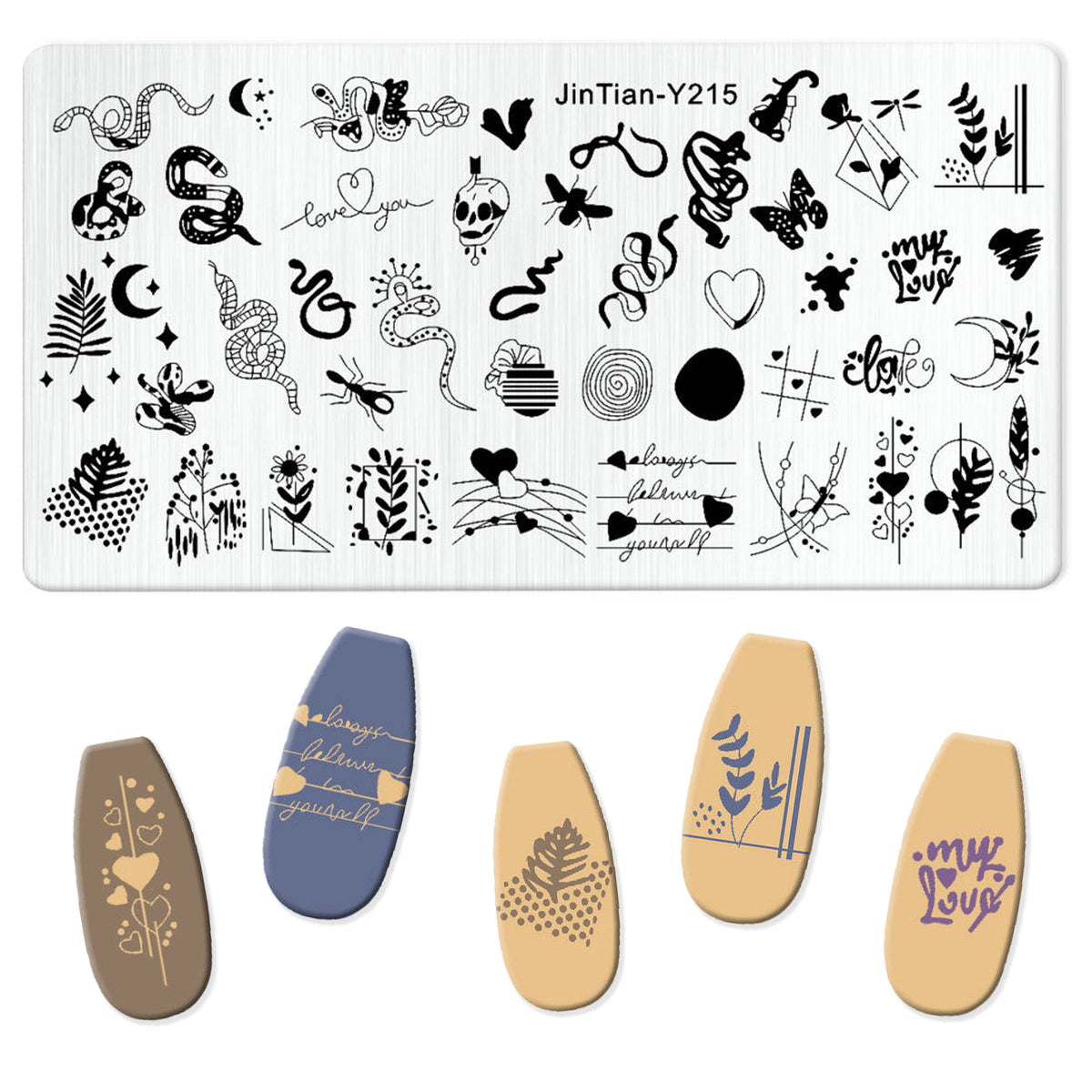 Nail Stamping Plates - Snake