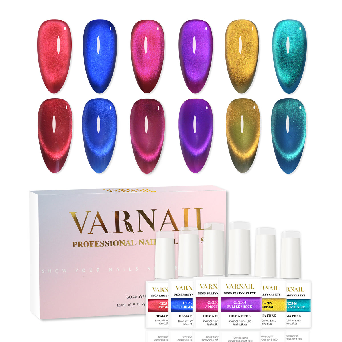 Neon Party Cat Eye Set (Hema-Free) C23