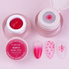 3-in-1 Stamping Ombre Paint Gel (Hema-Free) - SOP13 Rose Tint