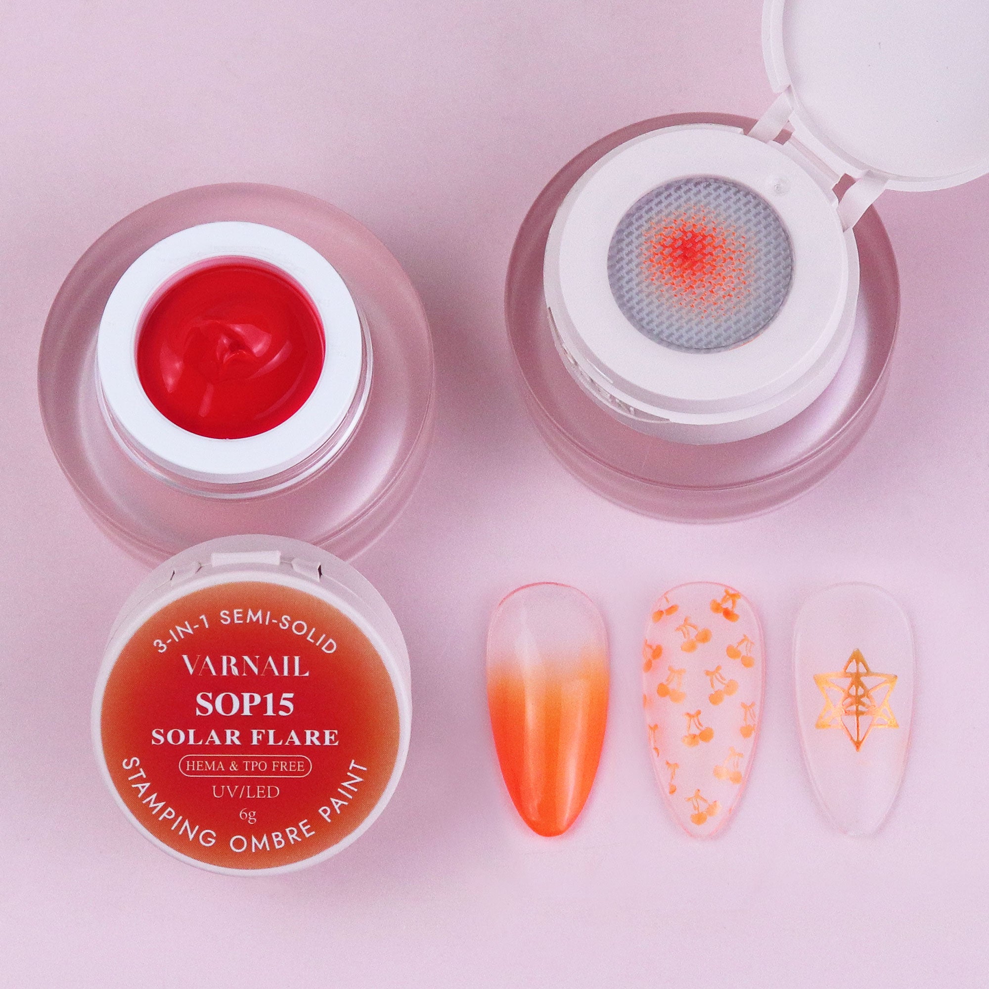 3-in-1 Stamping Ombre Paint Gel (Hema-Free) - SOP15 Solar Flare