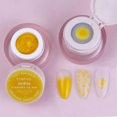 3-in-1 Stamping Ombre Paint Gel (Hema-Free) - SOP16 Canary Glass