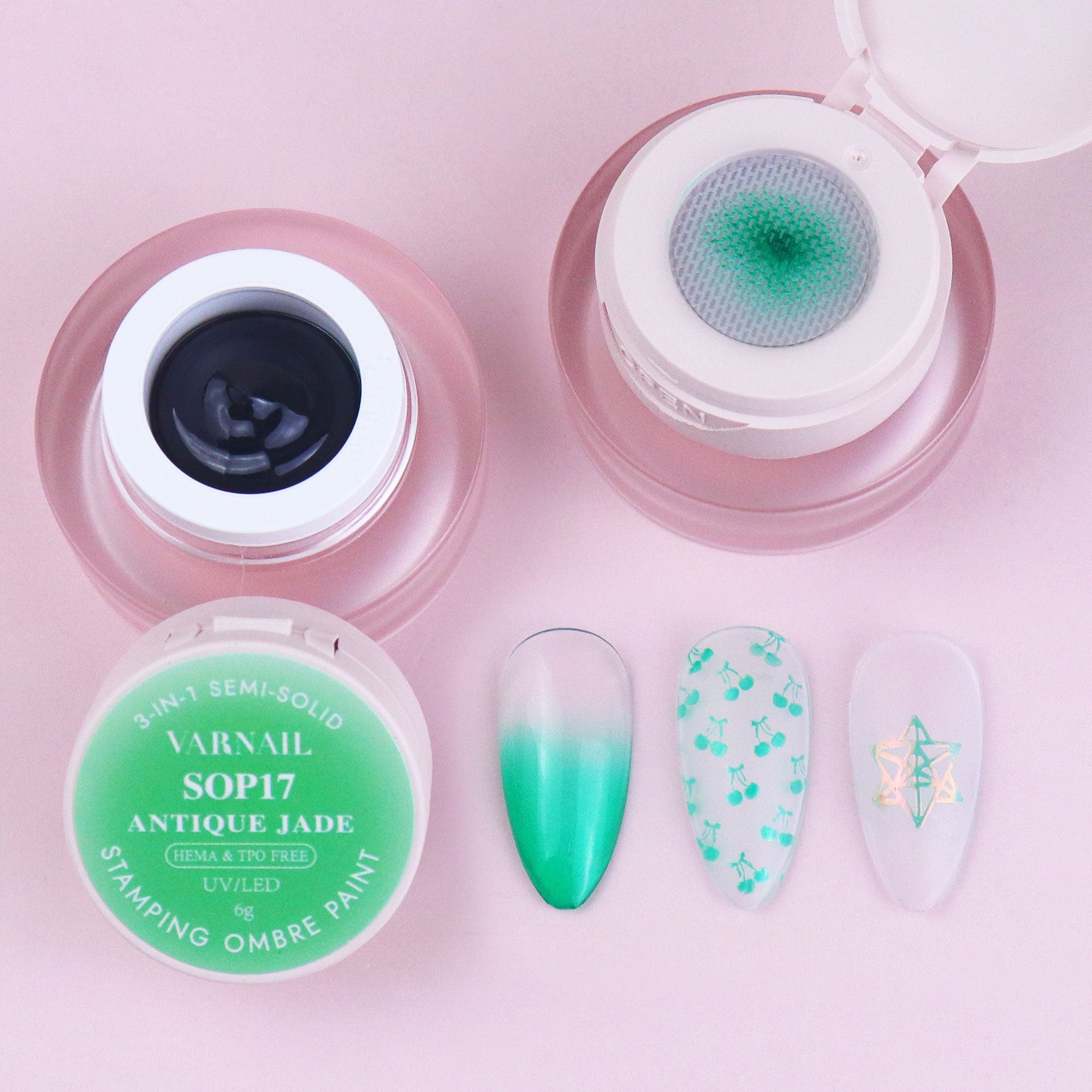 3-in-1 Stamping Ombre Paint Gel (Hema-Free) - SOP17 Antique Jade