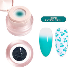 3-in-1 Stamping Ombre Paint Gel (Hema-Free) - SOP18 Patina Teal