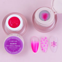 3-in-1 Stamping Ombre Paint Gel (Hema-Free) - SOP19 Fuchsia Prism