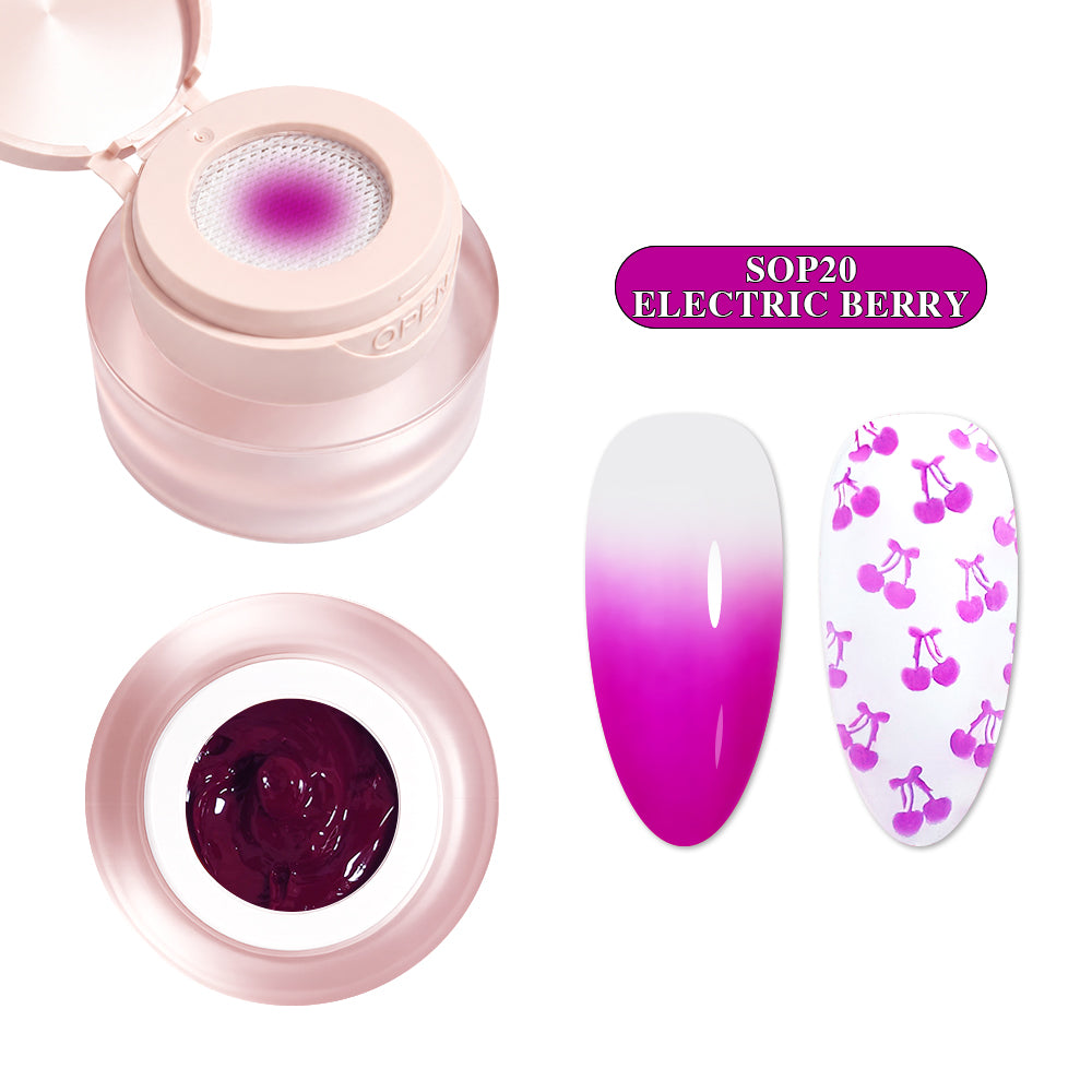 3-in-1 Stamping Ombre Paint Gel (Hema-Free) - SOP20 Electric Berry