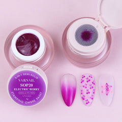 3-in-1 Stamping Ombre Paint Gel (Hema-Free) - SOP20 Electric Berry
