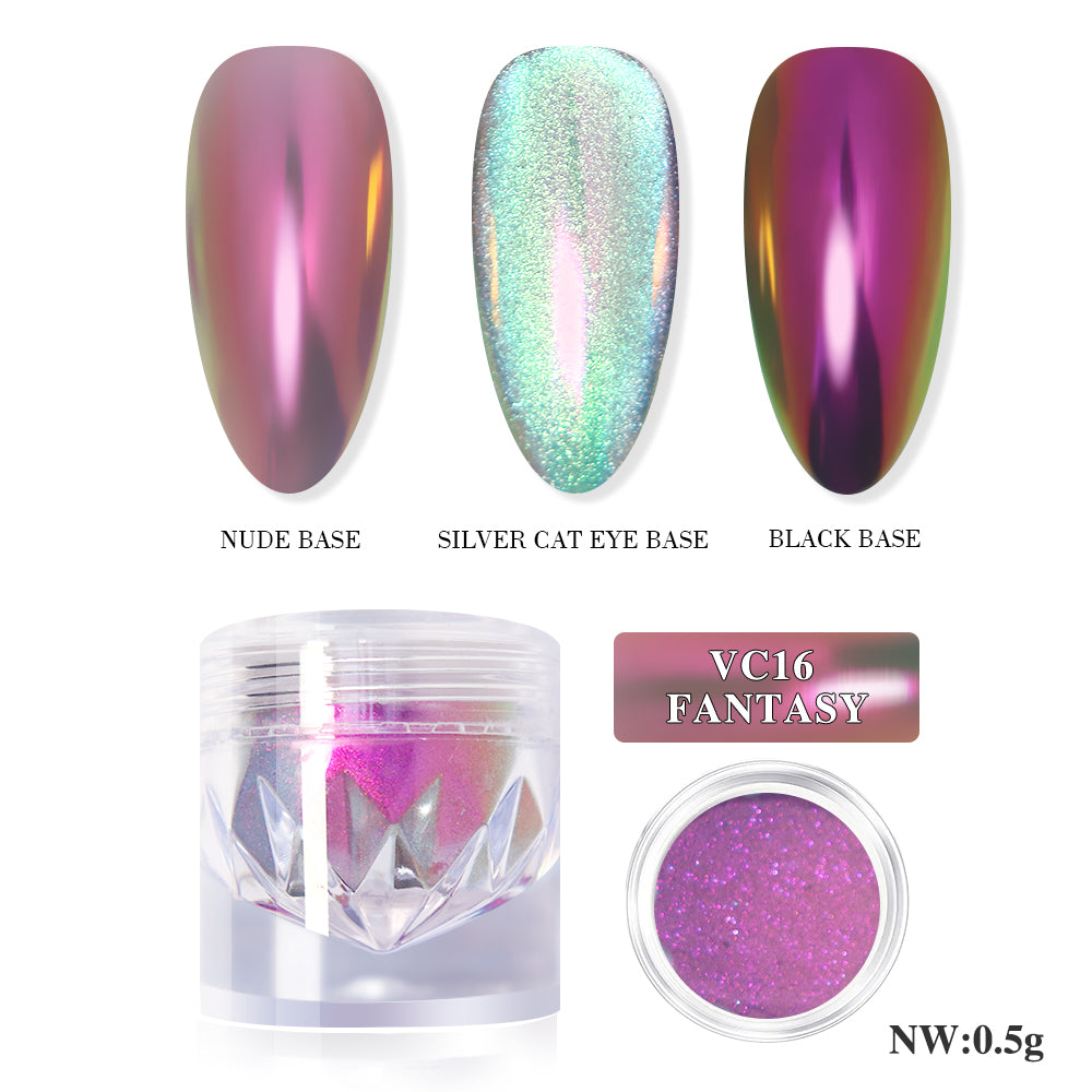 Aurora Mermaid Nail Chrome Powder - VC16 Fantasy