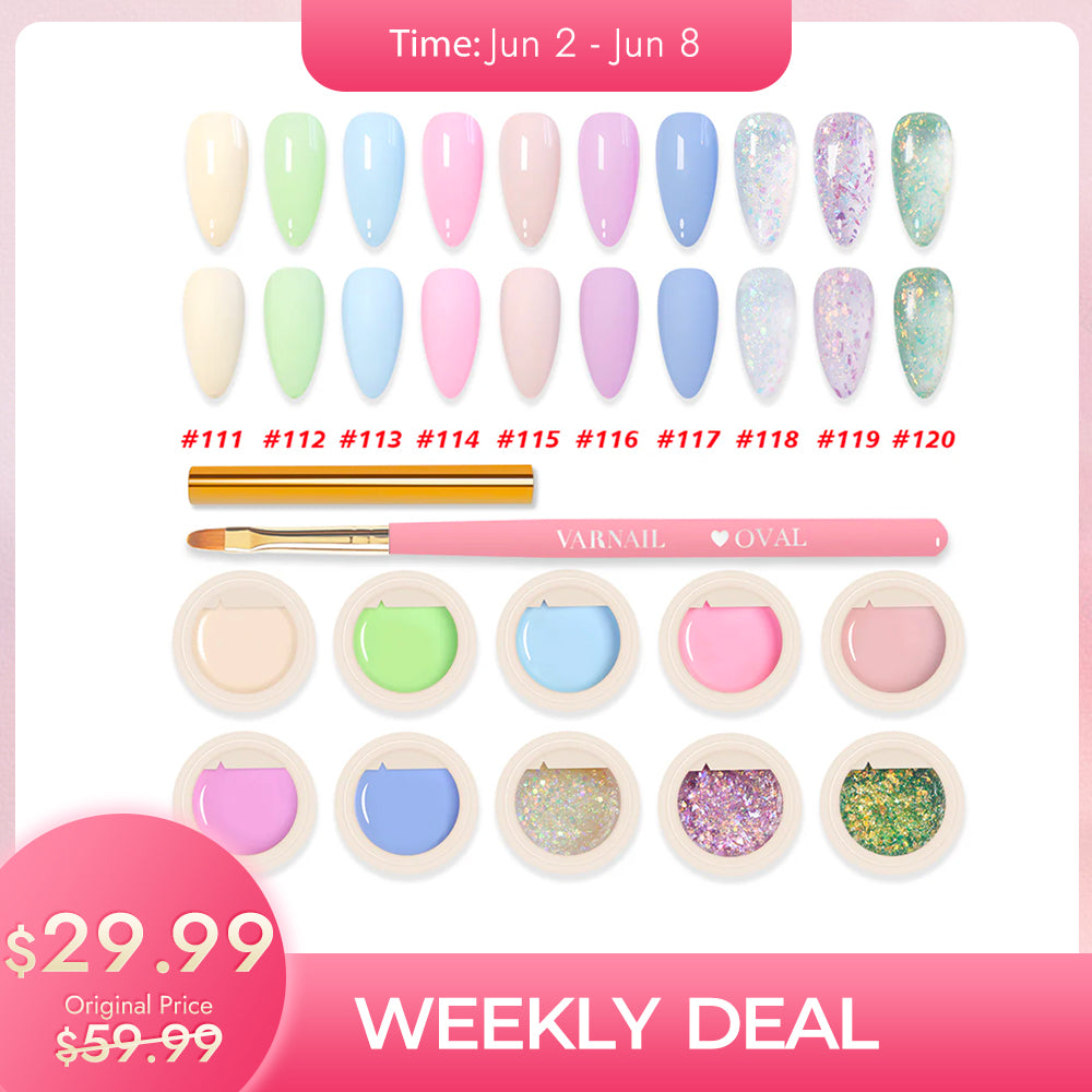 Weekly Deal : 50% OFF⚡️Solid Gel Polish 10 Colors Set - Cream Party