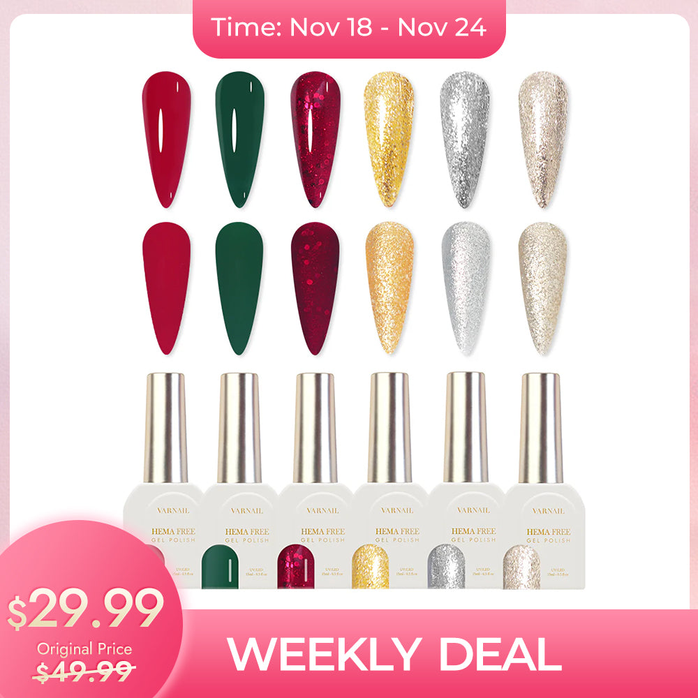 Weekly Deal : 40% OFF⚡️Hema-Free Color Gel Polish Set - S25 Merry Christmas