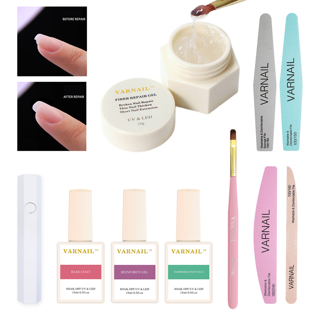 Cracked Nail Repair Kit- 10 Pcs/Set