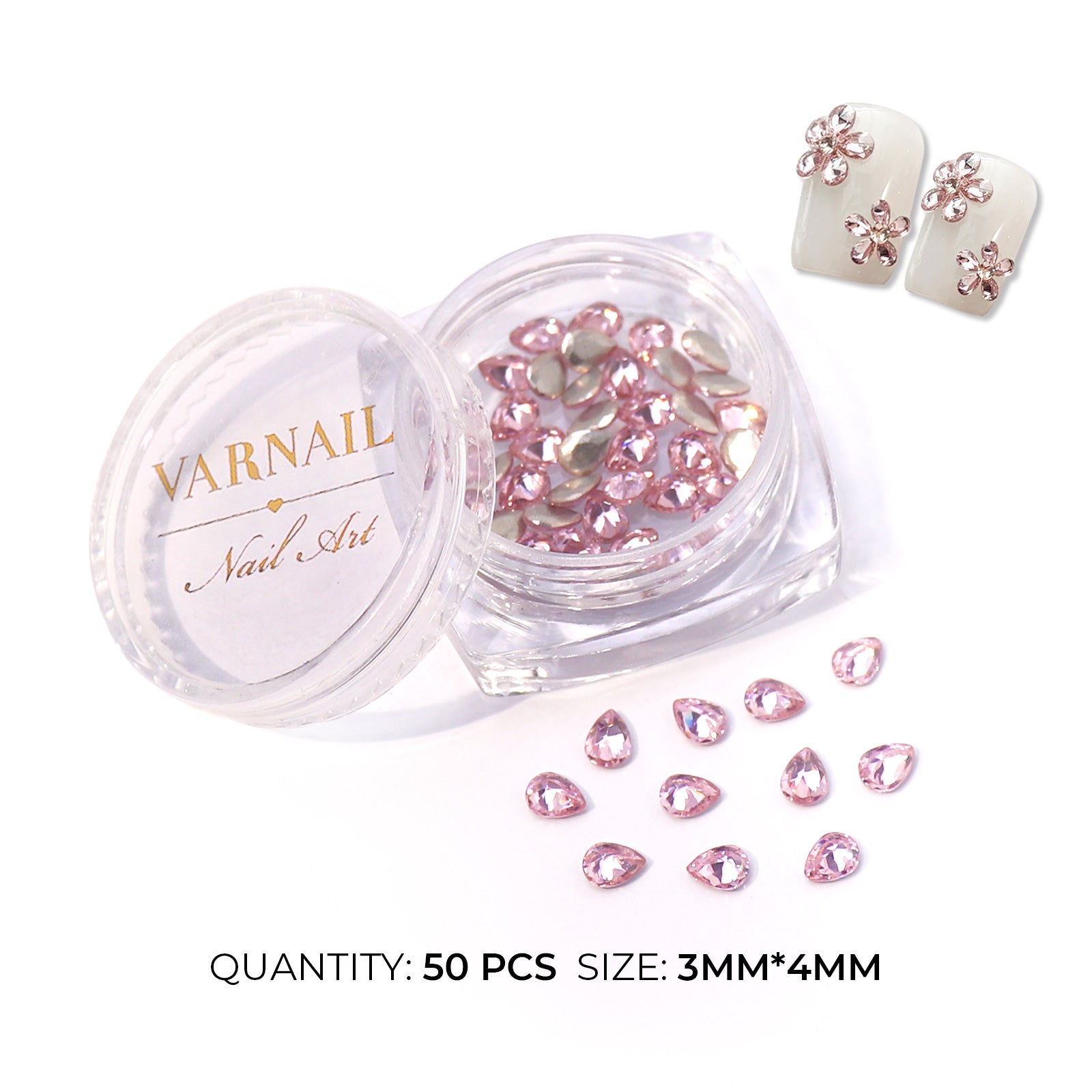 DIY Flower Nail Charm Rhinestone
