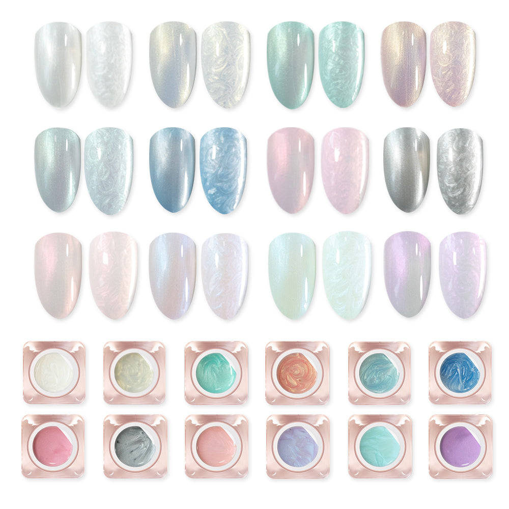 Pearl Shell Texture Gel Polish - PS04 Cotton Candy