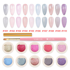 [US ONLY] Solid Gel Polish 10 Colors Set - Crushed Ice