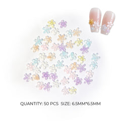 3D Icy Flower Nail Design Charms