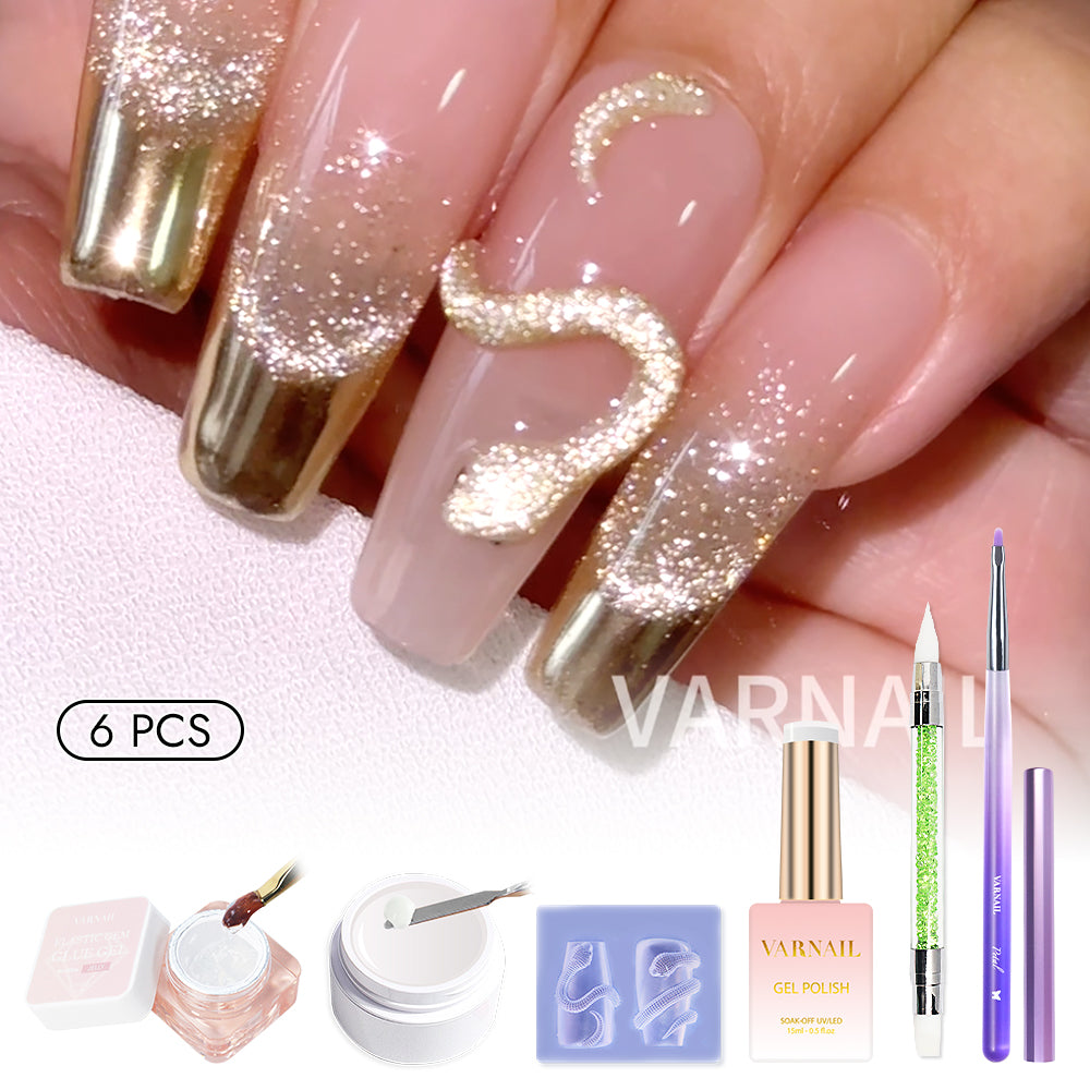 Trendy Nail Design Kit - No.7 Golden Snake