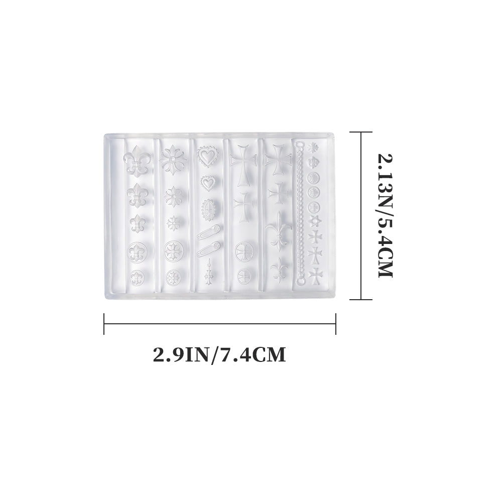 3D Nail Art Mold (Upgrade) - #58 Cross & Chain