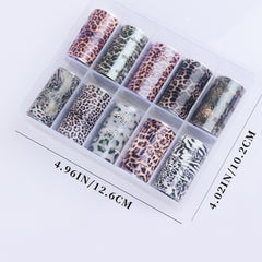 Nail Transfer Foil - Animal Print & Cross