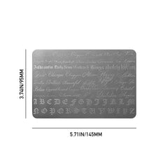 Nail Stamping Plate - Gothic Lettering