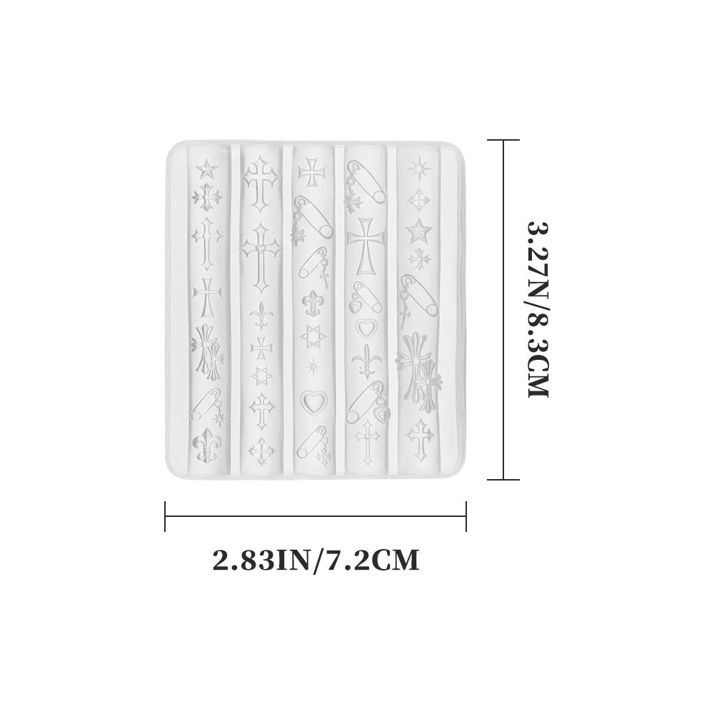 3D Nail Art Mold (Upgrade) - #57 Cross & Pin