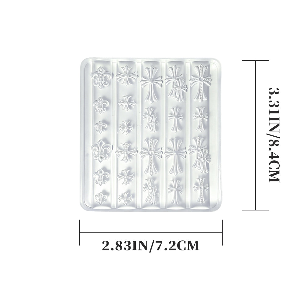 3D Nail Art Mold (Upgrade) - #55 Heart Cross